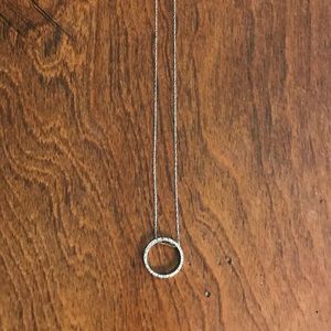 10kt white gold and diamond necklace